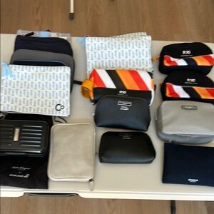 Travel kits from Business and First Class airlines around the world